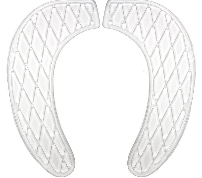 Yoande Gel Toilet Seat Cushion Pad Washable Toilet Seat Cover Portable Padded Adhesive Riser Cushion for Toilets Commode Chair Pain Relief Comfort for Elderly Handicapped Seniors(Clear)