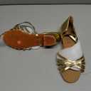 MSMAX Girls Latin Dance Shoe Low Heel Salsa Dancing Sandals for Women, 33