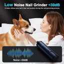 Dog Nail Grinder, Dog Nail Trimmers, and Clippers Kit with 2 LED Lights. Super Quiet Electric Pet Nail Grinder, Rechargeable, for Small, Medium, and Large Dogs & Cats, 2 Diamond Grinding Wheels.
