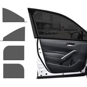 Ohleats 4 PCS Car Window Shades, Auto Front Rear Side Window Sun Shades for Block Heat & UV Protection, Breathable Mesh Baby Window Screen Covers, Universal Car Accessories (Car)