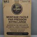 Regalo Safety 29-49" Easy Step Extra Wide Baby Gate for Doorways & Bottom of Stairs, Pressure Mounted Safety Gate with Door for Babies, Toddlers & Pets, White