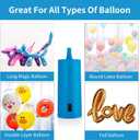 Electric Balloon Pump, Air Pump - Portable Inflator, Air Pump for All Balloons, Long Animal Twisty Curly Balloon, Foil Balloons, Inflador De Globos for Birthday Party, Kids' Party (Sky Blue)