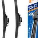 OEM Quality 22 inch + 22 inch Universal J/U Hook Front Windshield Wiper Blades For My Car All-Season Automotive Replacement Blades 2 Pack