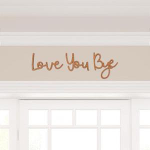Dripykiaa Love You Bye Wood Sign Home Decor Boho Decor 21.6 Wood Grain Wall Decor Express Love and Warm for Your Family Lovers Wall Art Gift Hallway Entryway Door for Home - Brown