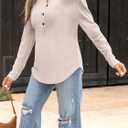 ANRABESS Long Sleeve Shirts for Women Henley Tops Dressy Casual T-Shirts Blouses 2025 Fall Lightweight Sweaters (S)