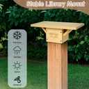 Little Library Mount, Outdoor Library Book Box Bracket Holder, Suitable for 4x4 Post, Stable & Quick - Install, for Neighborhood Community and School