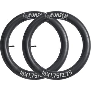 16" Heavy Duty Bike Tubes 16x1.75 16x1.95 16x2.10 16x2.125 AV Schrader Valve 45/57-305 Bicycle Tubes Compatible with 16 X 1.75/2.25 Bike Tire Tubes 2-PCS