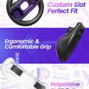 2 x WEOTOO Steering Wheel Compatible with Switch 2 JoyCon Controller, 2 Pack Racing Wheels Compatible with Switch 2 JoyCon Accessories, Realistic Racing Experience with Comfortable Grip  Black