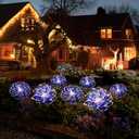 Solar Garden Lights for Outdoor Decor, Waterproof 2 Pack Solar Powered Firework Stake 120 LED Sparklers String Lights for Yard Pathway 4th of July Decorations(Colorful)