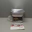 Alpha Living 6 Pack - Disposable Chafing Dish Buffet Set, Half Size Pans, Welded Body Food Warmers for Parties, Fuel Cans Complete Set, Warming Trays (Complete Kit (with Racks))