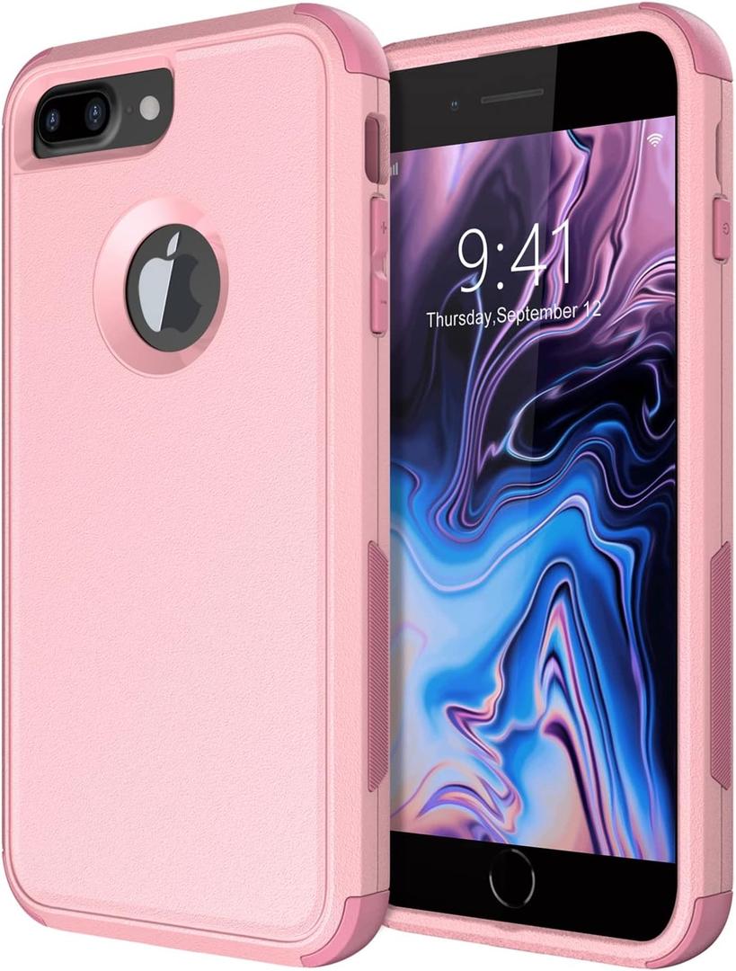 Diverbox for iPhone 8 Plus Case, iPhone 7 Plus Case [Shockproof] [Dropproof] [Dust-Proof],Heavy Duty Protection Phone Case Cover for Apple iPhone 8 Plus & 7 Plus (Pink)