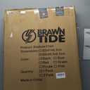 BRAWNTIDE Stadium Seat with Back Support - Comfy Cushion, Thick Padding, 2 Steel Bleacher Hooks, 4 Pockets, 2 Cup Holders, Reclining Back, Ideal Chair for Sport Events, Beaches, Camping, Concerts