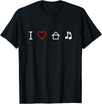 I Heart House Music Icons TShirt, Small