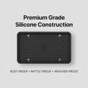 Rightcar Solutions Silicone License Plate Frame Rust Proof, Rattle Proof, Weather Proof Universal License Plate Holder for Front and Rear, Street Legal, No Obstruction - Black 2 Pack