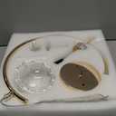 Nuanchu Large PU Ceiling Medallion Combination Decorative 2.36'' ID French Style Chandelier Base Ceiling Medallion for Light Fixtures Victorian Rosette Light Covers for Chandeliers (35.4'',Fresh)