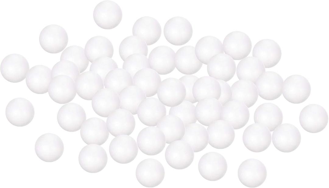 uxcell 50Pcs 1.5" White Polystyrene Foam Balls Smooth Round Solid Ball for Crafts, Art, DIY, Household, Party Decorations