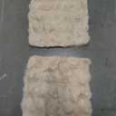 Pack of 2 Thick Plush Throw Pillow Covers Fluffy Wave Faux Fur Decorative Cushion Covers Soft Wool Pillowcase for Sofa Couch Livingroom 16x16 Inch Beige