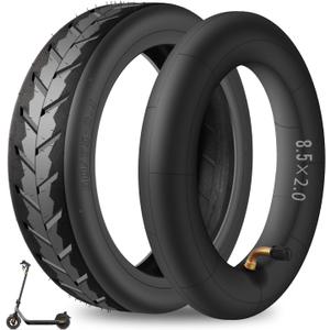 2-Pack 50/75-6.1 Electric Scooter Tire and Tube Replacement Set - 8.5x2.0 Thickened Inner Tube, 8 1/2 x2 Front or Rear Anti-Slip Tires for Gotrax GXL V2/XR/APEX, Hiboy S2, etc