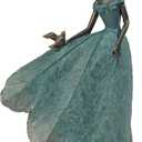 Guichifun Fairy Statue Collection Home Decoration - Leaf Angel Girls Resin Home Garden Decor for Outside or Inside Rustic Fairy Garden Outdoor Yard Figurines Gifts for Women 8.5 x 5.25 x 12 Inch