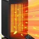 Outdoor Heaters for Patio w/2 Modes&2 Heat Levels, 1S Heating 1200W PTC Ceramic Electric Heater, Overheat&Tip-over Protection, Remote, 70 Swing Space Heater for Indoor Use Large Room Garage