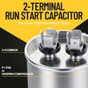50 uF 50 MFD ±5% 370V/440V CBB65 Run Round Capacitor for AC