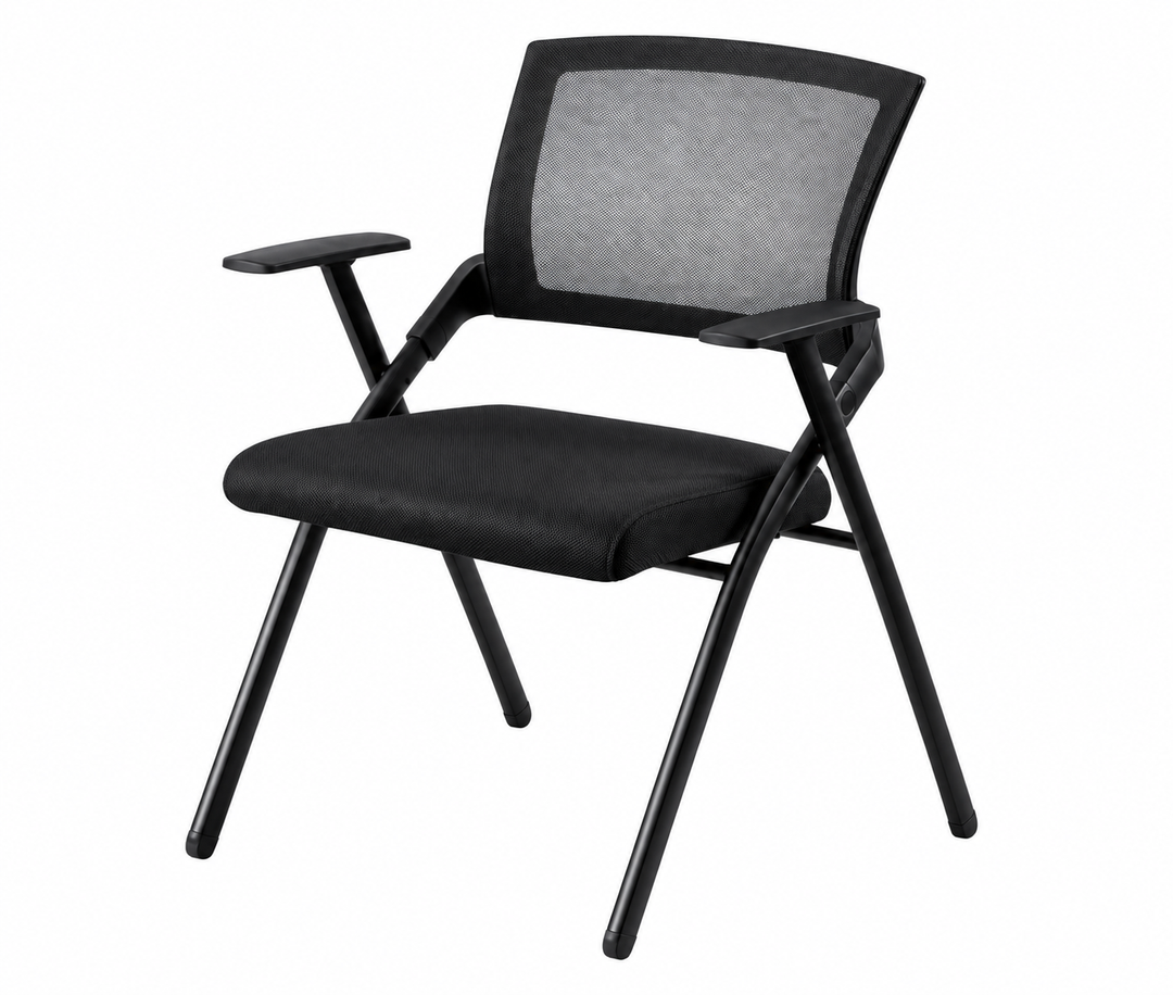 Youhauchair Mesh Office Chair, Ergonomic Home Office Desk Chairs with Flip-up Arms and Lumbar Support, Height Adjustable, Black