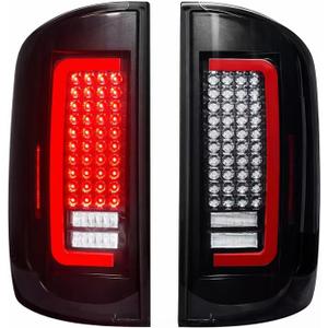All-in-one LED Tail Light for Dodge Ram 15002007-2008,Ram 2500 & 35002007-2009, [only fit Factory Halogen Model],Upgraded VersionRear Taillight Assembly Chrome Housing Smoked Lens.