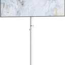 FITUEYES Design Small Rolling TV Cart for 24-48 Inches TV, Minimalist Modern TV Floor Stand on Wheels Fits Max VESA 200x200mm, V2 Portable Smart TV Cart, White, Master Series