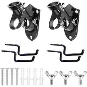 Tree Branch Holders for Deer Hunting, Flag Pole Holder Brackets, Heavy Duty Metal Flag Mount, 1" Inner Diameter, with Stainless Steel Hardware