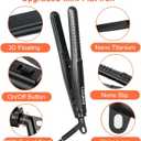 LOVANI Mini Flat Iron Travel Size Nano Titanium Dual Voltage Portable Hair for Worldwide Use 0.5 Inch Straightener with Professional Heat Resistant Travelling Bag