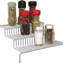 Kitchen Details 3 Tier Free Standing Spice Rack | Organizer Shelf | Countertop | Pantry | Kitchen Cabinet | Grey