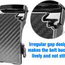 Men's Belts Leather Ratchet Dress Belts for Men Adjustable Belt for Casual Jeans (Beveled Carbon Black Buckle - Black)