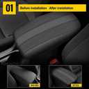 AOMSAZTO Console Covers for 2014-2019 Toyota Corolla Armrest Covers for Toyota Corolla Black with Carbon Fiber