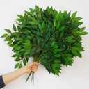 24PCS Italian Ruscus Greenery 54cm Artificial Greenery Stems Leaf Greenery Garland for Wedding Arch Flowers Centerpieces for Tables Balloon Arch Home Decor