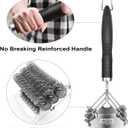 Grill Brush and Scraper Bristle Free Safe BBQ Brush for Grill 18'' Stainless Grill Grate Cleaner - Safe Grill Accessories for Porcelain/Weber Gas/Charcoal Grill Gifts for Grill Wizard