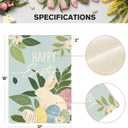 3 x AVOIN colorlife Happy Easter Garden Flag 12x18 Inch Double Sided Outside, Bunny Rabbit and Eggs Floral Yard Outdoor Flag Blue