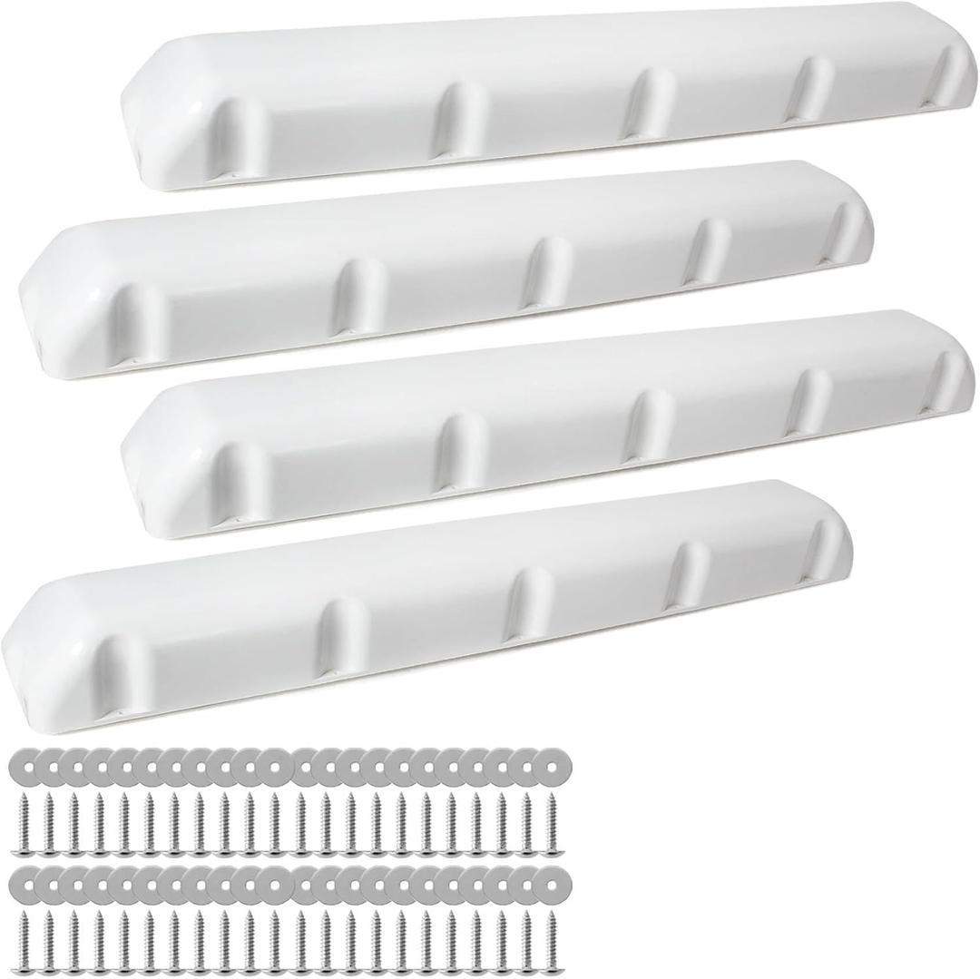 38 Inch Dock Bumper 4 Pack,Boat Dock Bumpers,Dock Bumper Guards,Dock Post Bumpers,Marine Dock BumpersHeavy Duty Dock Piling Bumpers for Protecting Boat and Dock,Screws and Washers Included(White)