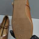 .5Womens Ballet Mary Jane Flats Shoes Adjustable Strap Square Closed Toe Chic Footwear with Latex Insole,6.5