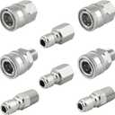 Pressure Washer Quick Connect 3/8 Inch, Pressure Washer Fittings, Stainless Steel Adapter Set, Female and Male Thread, 8 Pieces