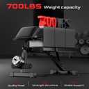 3-in-1 Adjustable Weight Bench with Leg Extension & Preacher Curl, Heavy-Duty 700LB Foldable Utility Bench for Full Body Workout, No-Installation Portable Incline/Decline/Flat Strength Training Bench for Home Gym, Medium