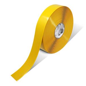 Mighty Line Solid Floor Marking Tape for Safety, Caution, Warning, Heavy-Duty, Peel and Stick Adhesive, Beveled Edge Design, Industrial Quality, 6 inch, 100' Roll, Yellow