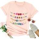 100 Days of School Shirt Women 100 Days of Doing Teacher Stuff Tshirts Teacher Appreciation Gift 2 XL