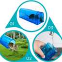 Blinc [2-Pack] Humane Mouse Trap - Catch and Release No-Kill Rodent Traps for Indoors & Outdoors - Safe for Children & Pets - Reusable Mouse Catcher for Kitchen, Pantry & Garage (Transparent Blue)