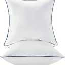 20x20 Inch Pillow Inserts Set of 2-100% Cotton Cover, Square Decorative Throw Pillows for Couch, Sofa, Chair, or Bed (2 Pack, 20x20 Inch)