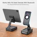 TechGlow Foldable Cellphone Stand with Bluetooth Speaker and Charging Function Birthday Gifts for Men Women Mother Father Boy Girl Teens Cool Tech Gadgets