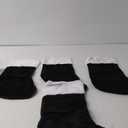Iconikal 4-Pack Black 18-Inch Plush Fabric Christmas Stocking, Soft White Cuff, Holiday Decor