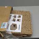 Cat Houses for Indoor Cats, Handwoven Natural Seagrass Cat Cave Pet Cube,Foldable Pet Cat House, Cat Beds with Double-Sided Mat, Hideaway, in Living Room Bedroom