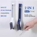 2 Pack Hard Bristle Crevice Cleaning Brush, Multifunctional Gap Cleaning Brush Supplies for Kitchen, Bathroom, Corner, Grout, Sink, Cup, Teapot, Bottle, Blender