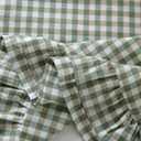 Aryeleay 2 Pack Sage Green White Plaid Gingham Ruffle Pillow Shams Standard Size, 100% Washed Cotton Checkered Farmhouse Pillow Covers for Bed/Sofa-20 x26