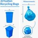 Reli. SuperValue 33 Gallon Recycling Bags (120 Count) Made in the USA - Blue Trash Bags, 30-33 Gallon | Recycling, Garbage | 33Gal with 30Gal - 35Gal Capacity
